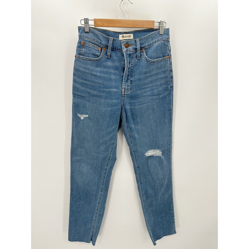 Madewell The Perfect Vintage Jean Women 26 Blue Medium Wash Raw Hem CKP461199646